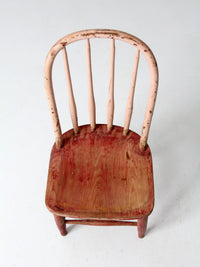 vintage painted pink kid's chair