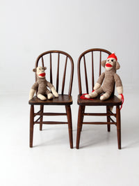 antique Webster Mfg Co children's chair pair