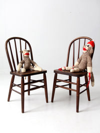 antique Webster Mfg Co children's chair pair
