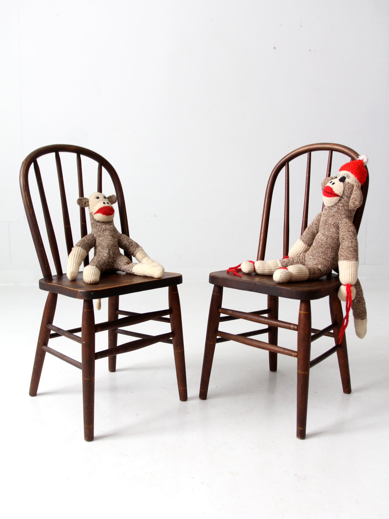 antique Webster Mfg Co children's chair pair