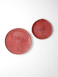 vintage painted tobacco baskets pair