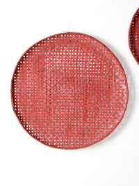 vintage painted tobacco baskets pair