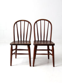 antique Webster Mfg Co children's chair pair