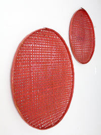 vintage painted tobacco baskets pair