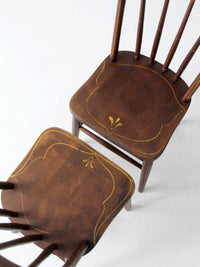 antique Webster Mfg Co children's chair pair