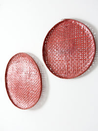 vintage painted tobacco baskets pair