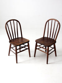 antique Webster Mfg Co children's chair pair