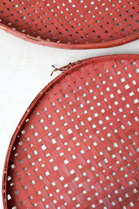 vintage painted tobacco baskets pair