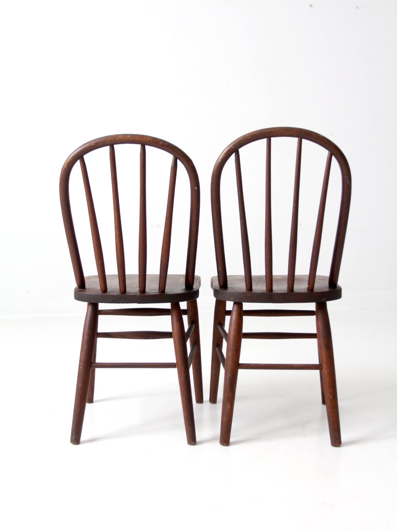 antique Webster Mfg Co children's chair pair