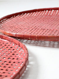 vintage painted tobacco baskets pair