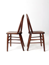 antique Webster Mfg Co children's chair pair