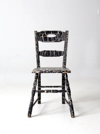 antique primitive crackle paint chair