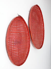 vintage painted tobacco baskets pair