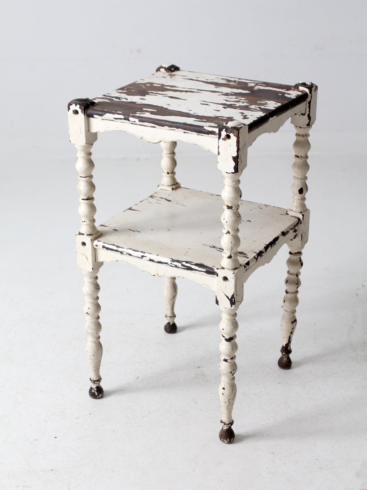 antique painted side table