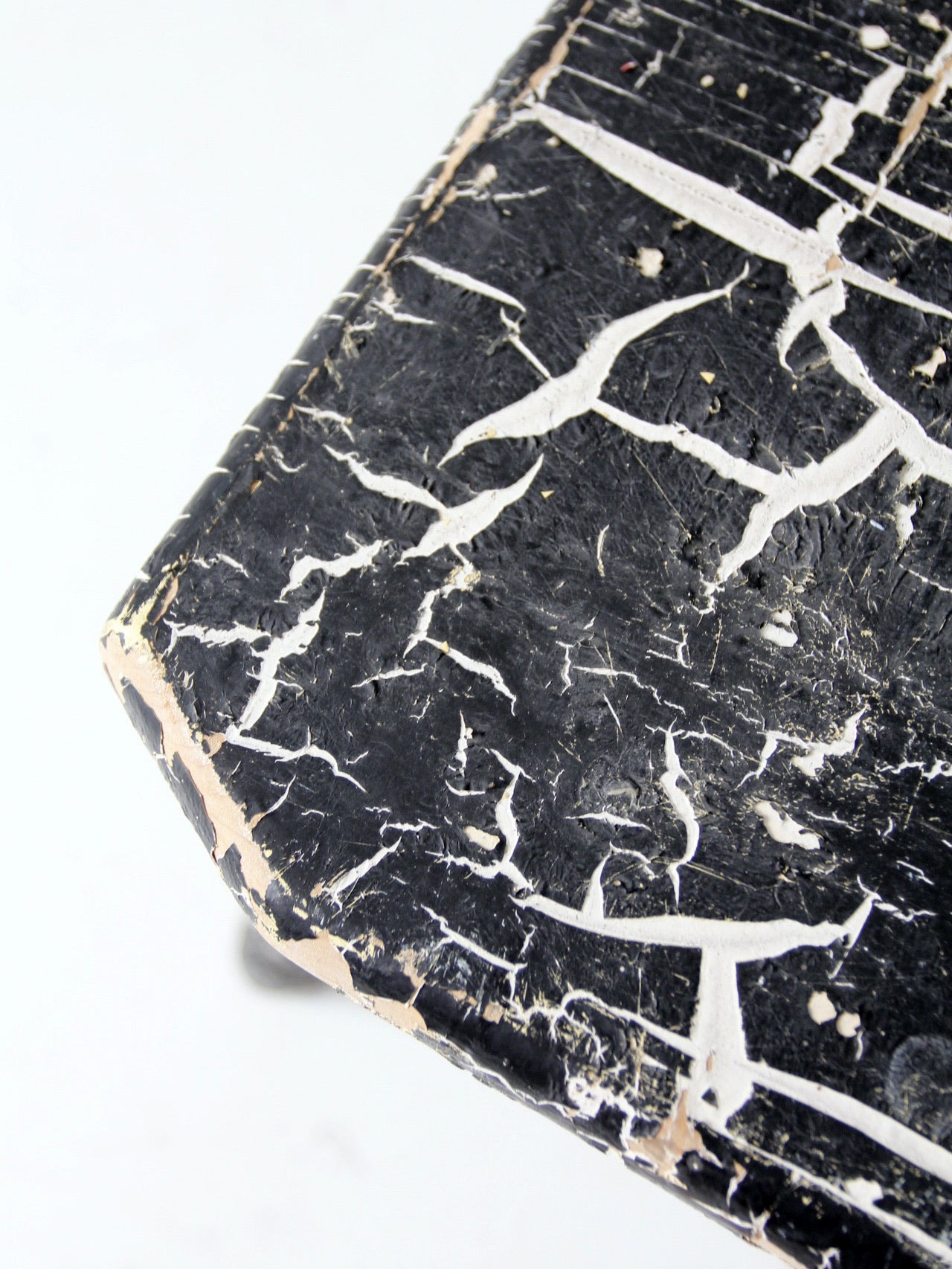 antique primitive crackle paint chair