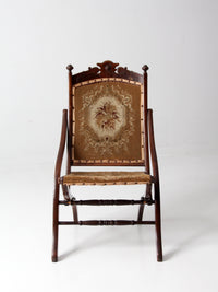 Eastlake Victorian tapestry folding chair