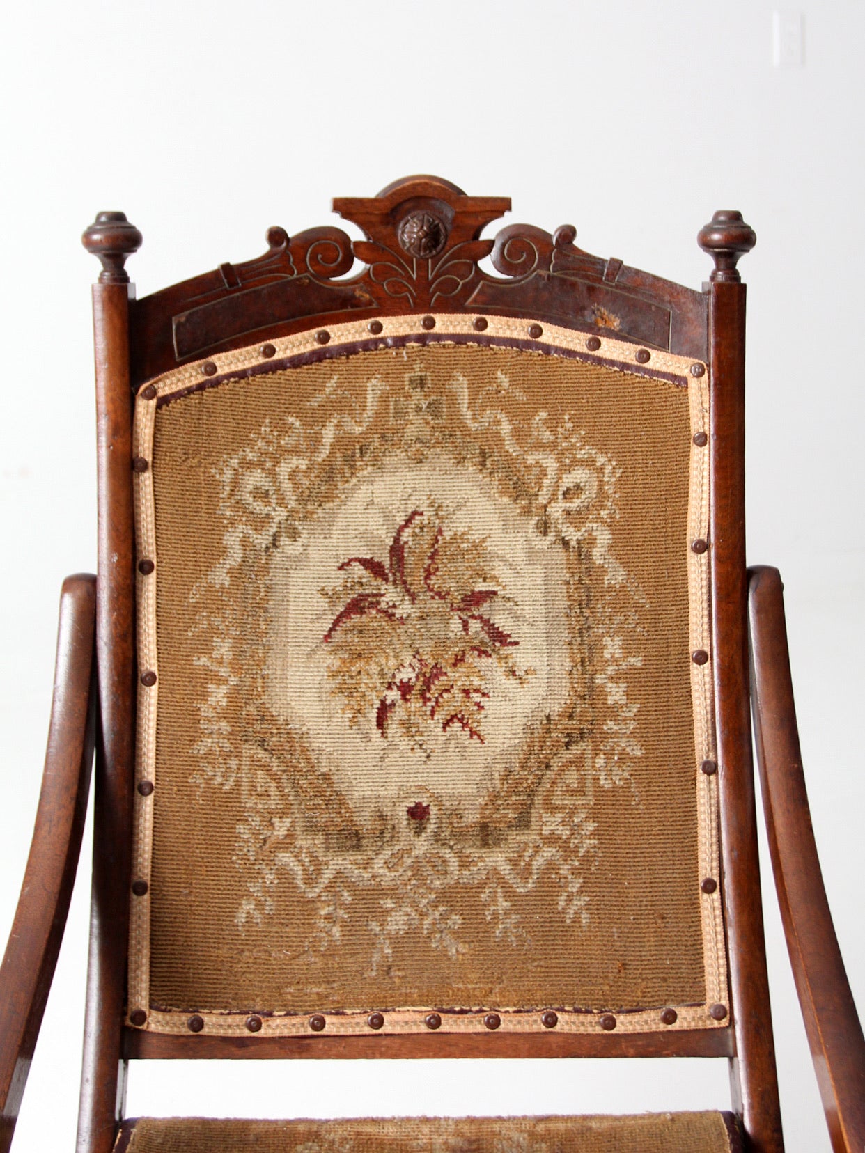 Eastlake Victorian tapestry folding chair