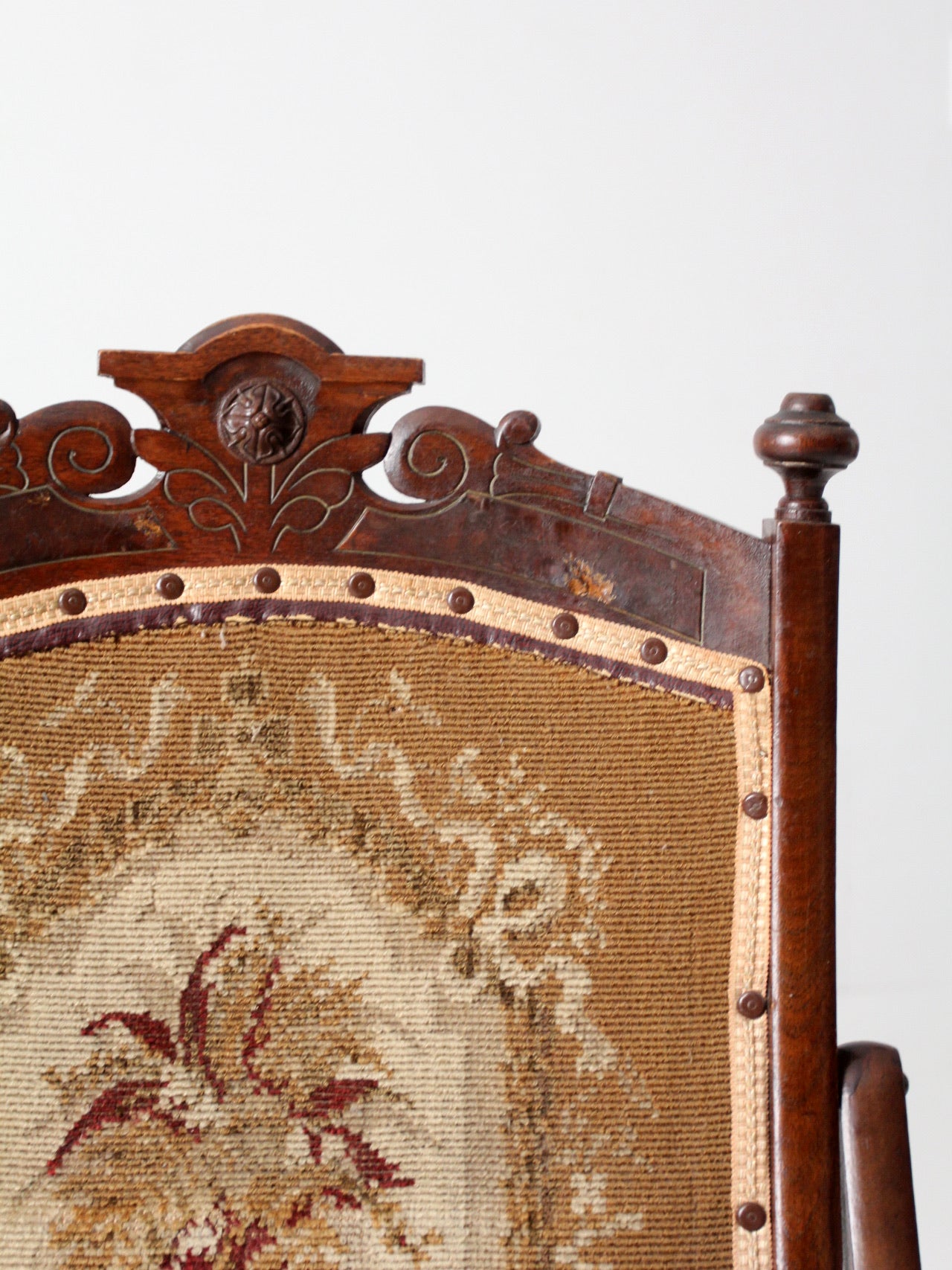 Eastlake Victorian tapestry folding chair