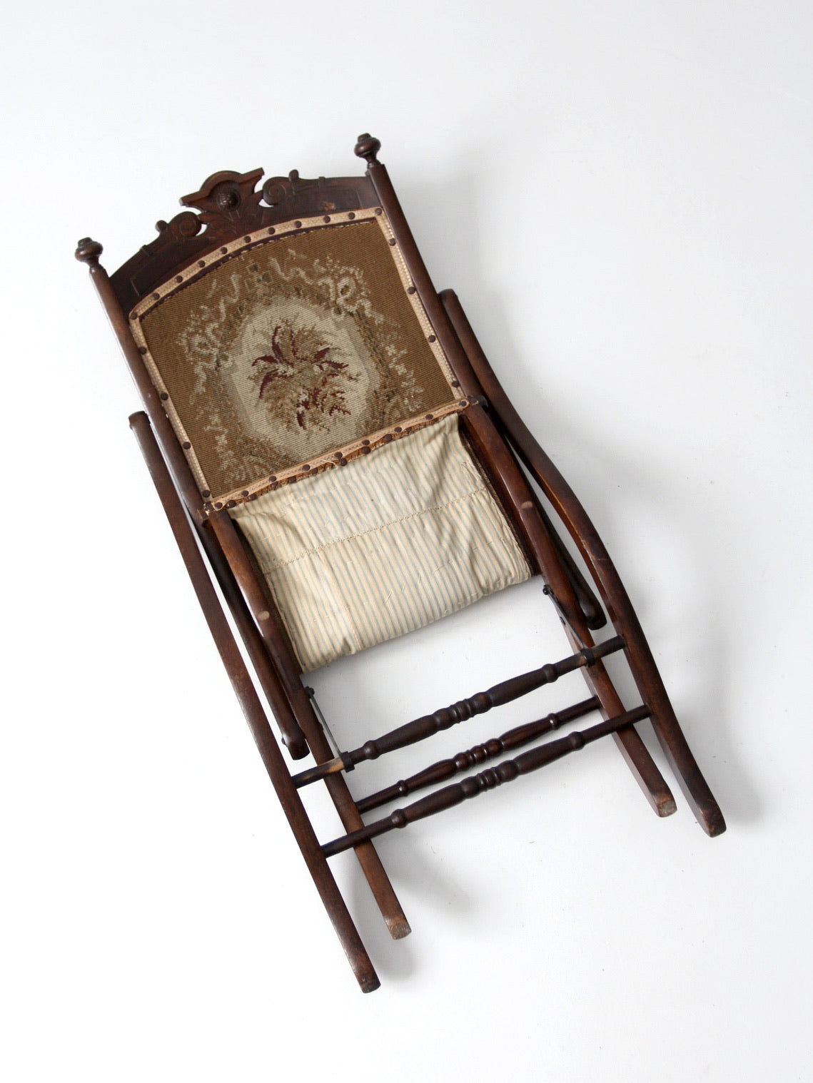 Eastlake Victorian tapestry folding chair