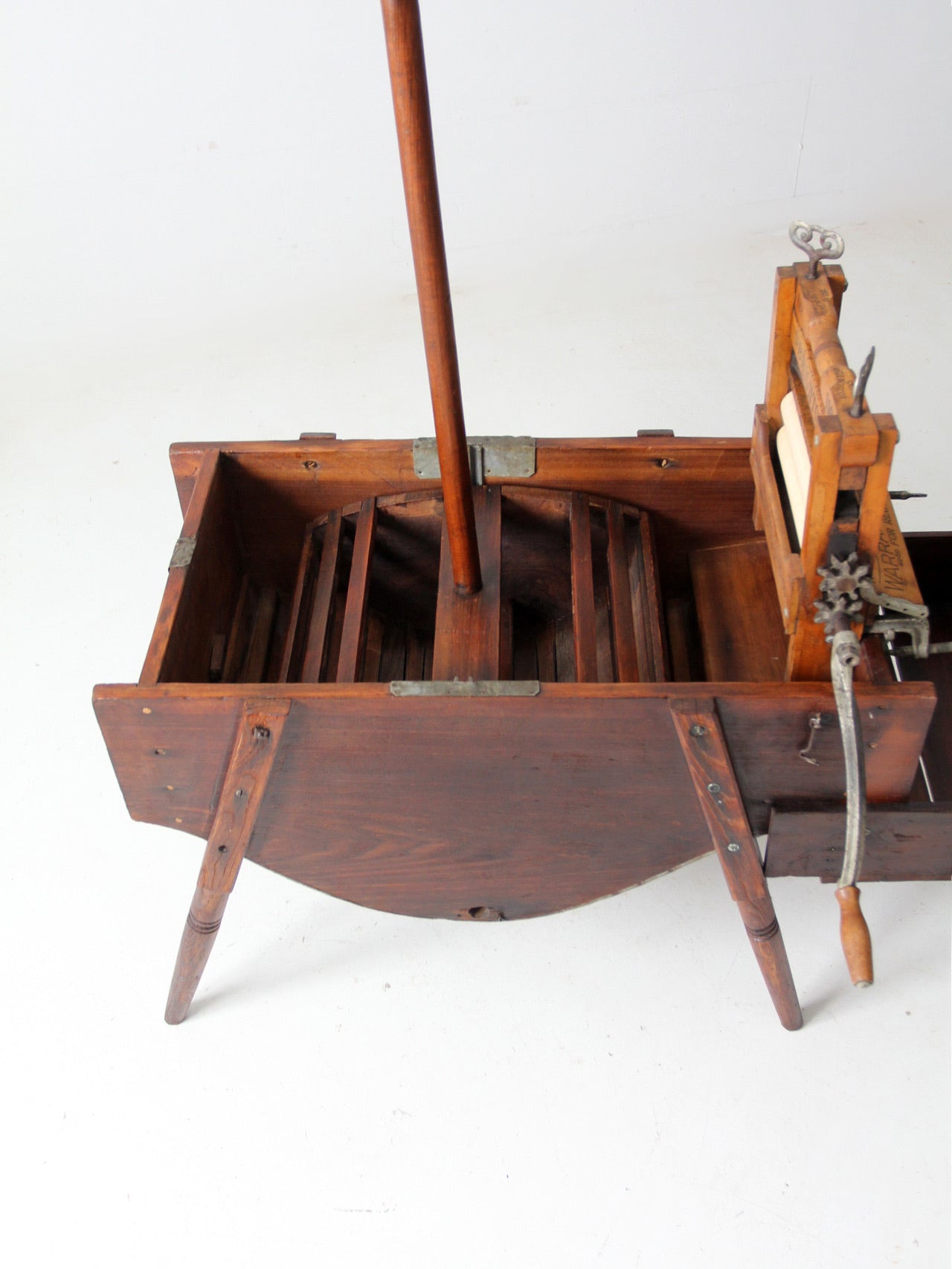 antique Brighton wringer with laundry wash stand