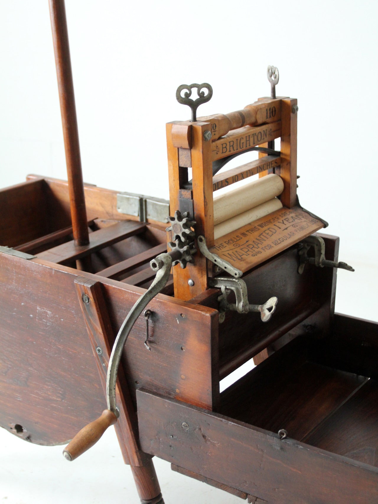 antique Brighton wringer with laundry wash stand