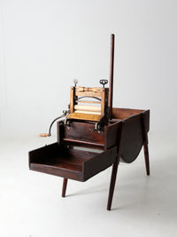 antique Brighton wringer with laundry wash stand