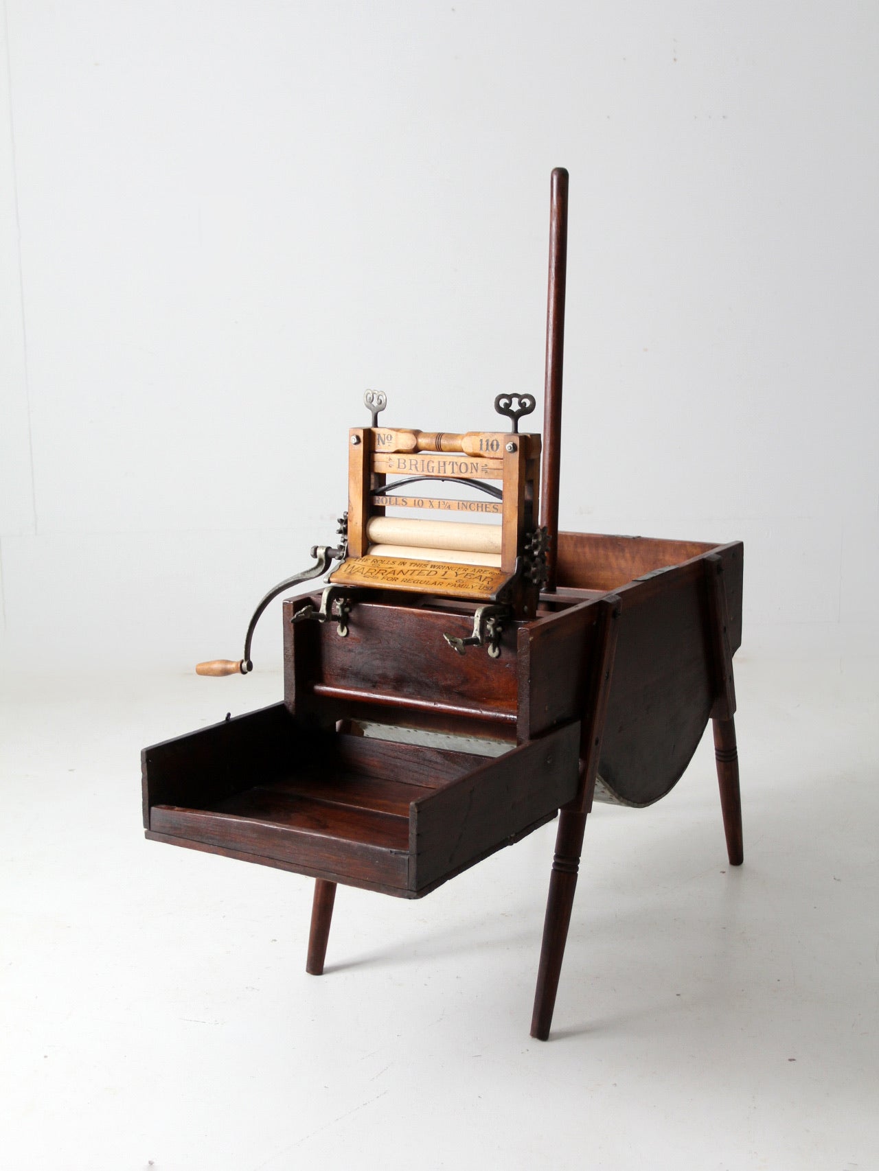 antique Brighton wringer with laundry wash stand