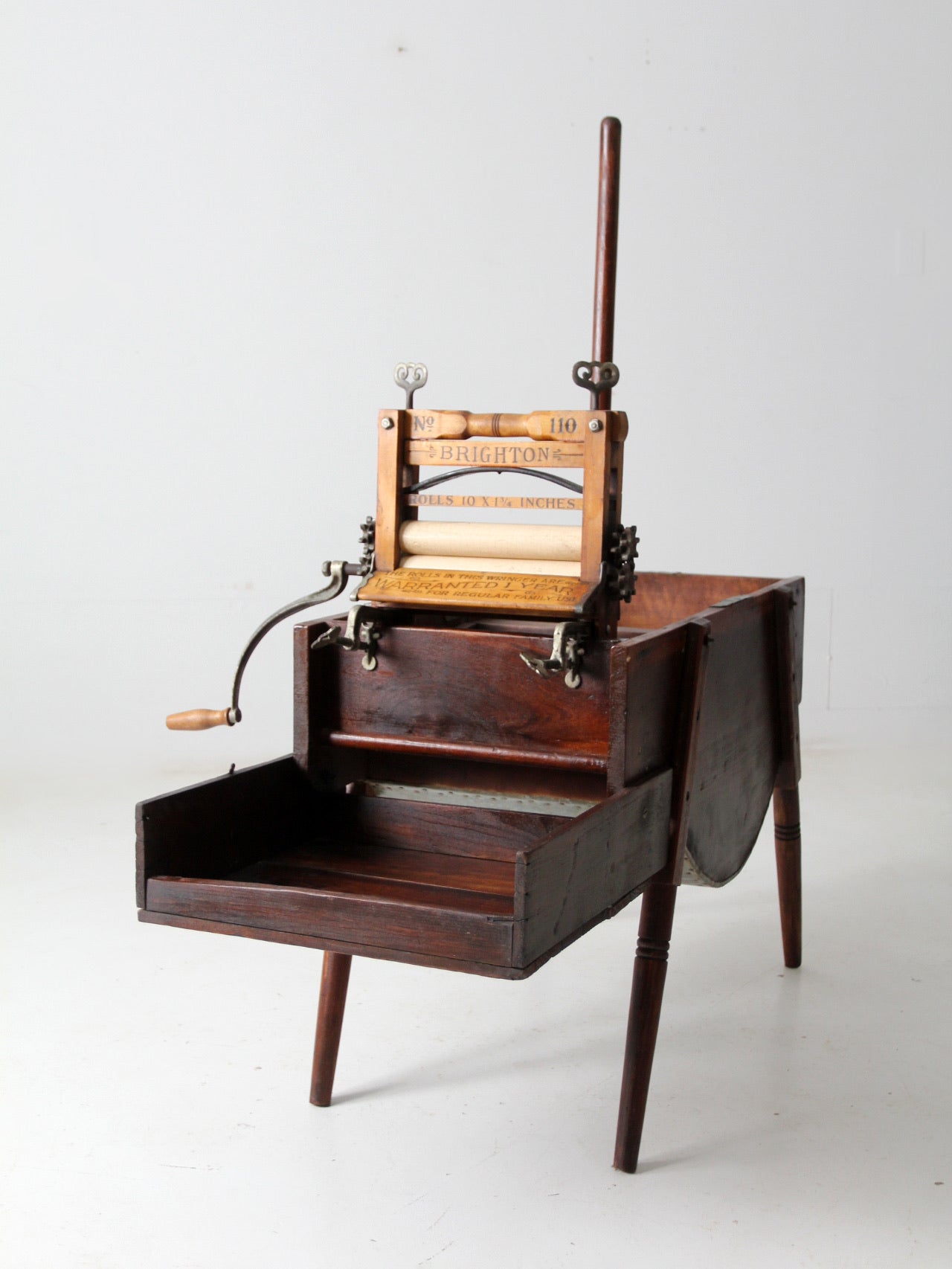 antique Brighton wringer with laundry wash stand