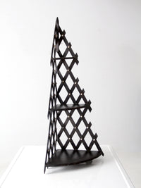 antique Victorian lattice corner shelf