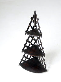 antique Victorian lattice corner shelf