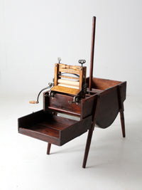 antique Brighton wringer with laundry wash stand