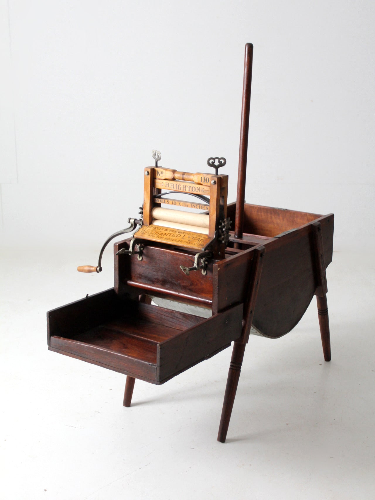 antique Brighton wringer with laundry wash stand