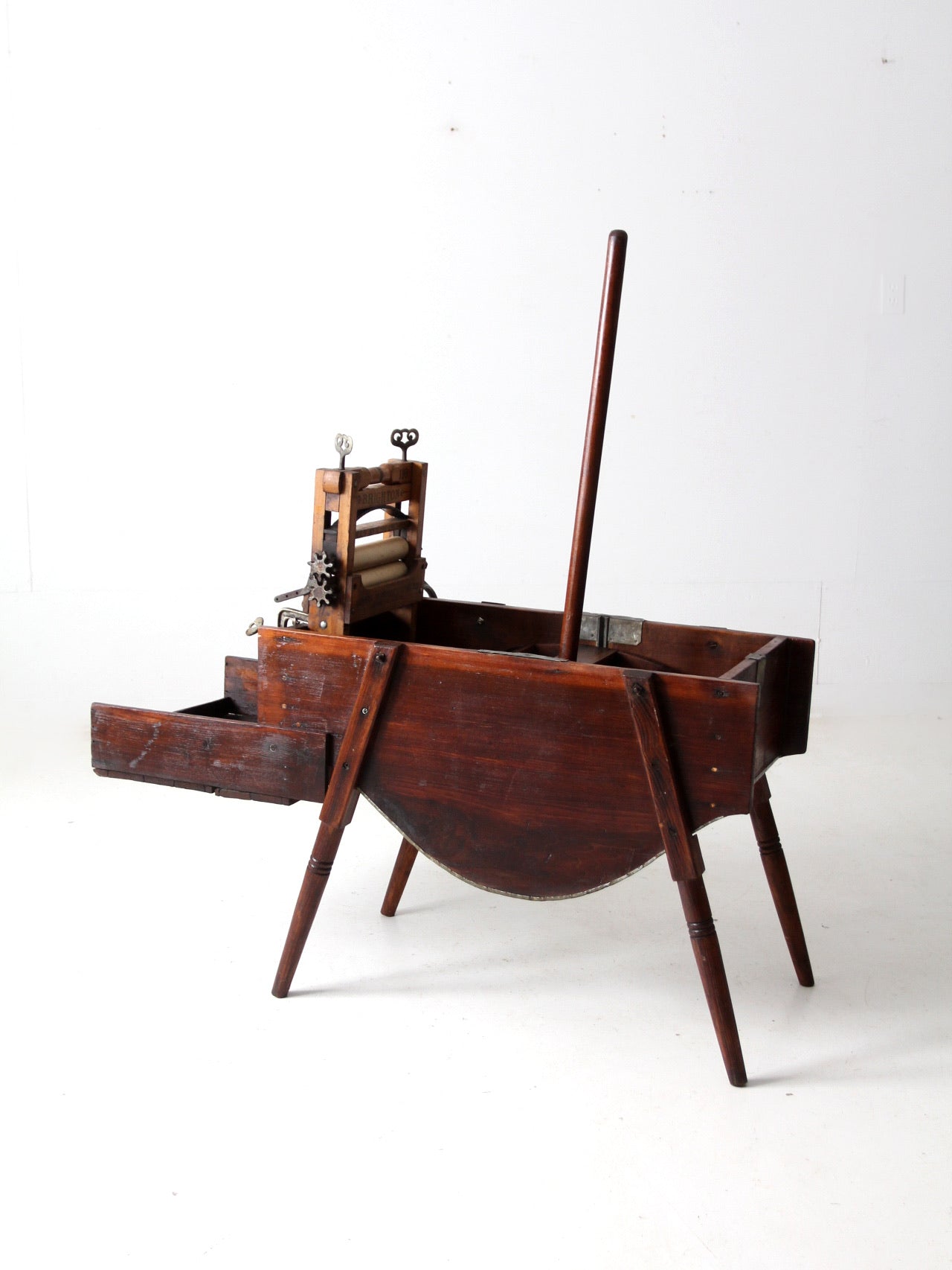 antique Brighton wringer with laundry wash stand