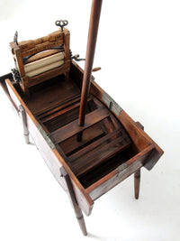 antique Brighton wringer with laundry wash stand