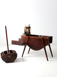 antique Brighton wringer with laundry wash stand