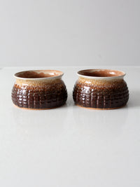 vintage studio pottery mugs pair