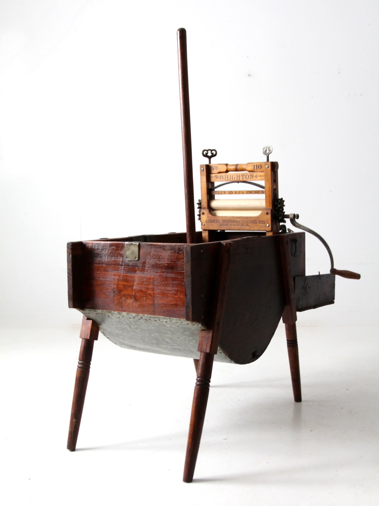 antique Brighton wringer with laundry wash stand