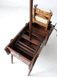 antique Brighton wringer with laundry wash stand