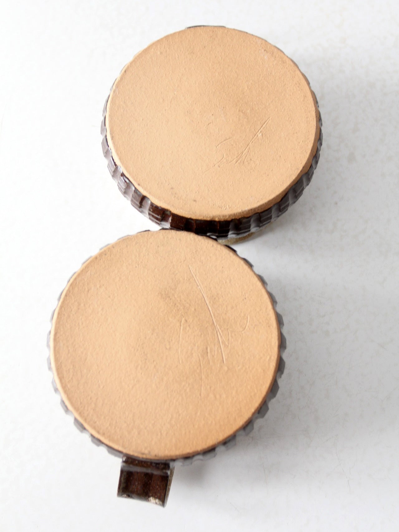 vintage studio pottery mugs pair