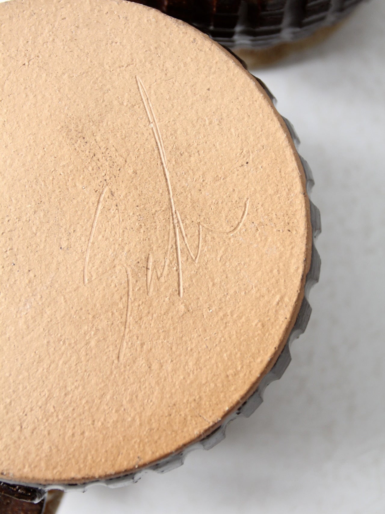 vintage studio pottery mugs pair