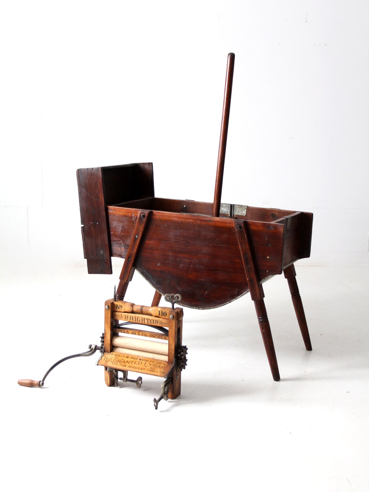 antique Brighton wringer with laundry wash stand