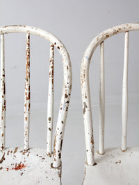 antique white spindle back chairs pair