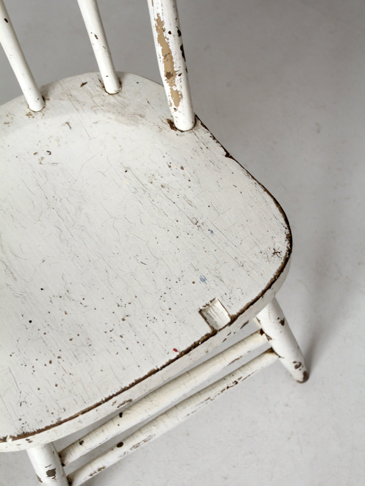 antique white spindle back chairs pair