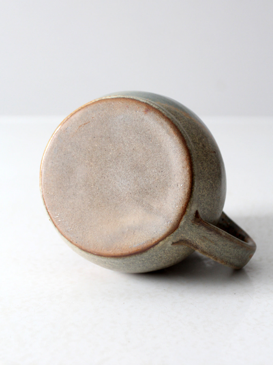 vintage studio pottery oil lamp with hurricane