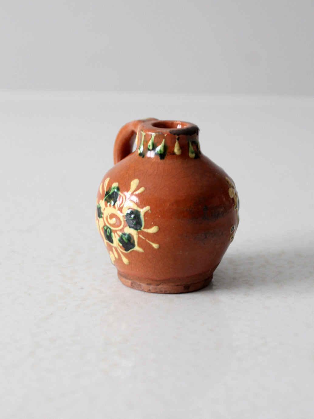vintage Eastern European slipware mini jug