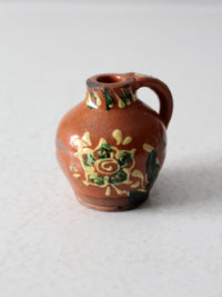vintage Eastern European slipware mini jug