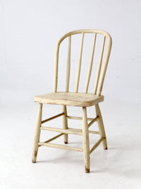 antique painted bow back spindle chair