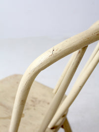 antique painted bow back spindle chair