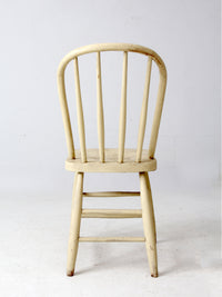 antique painted bow back spindle chair
