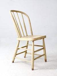 antique painted bow back spindle chair